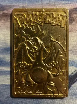 1999 pokemon Special edition 23k gold plated trading card CHARIZARD - BK Promo - Image 1