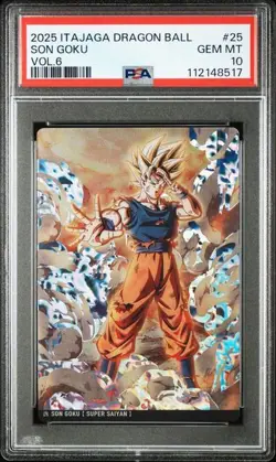 PSA 10 Son Goku SSR 6-25 2025 Itajaga Dragon Ball Card Japanese - Image 1
