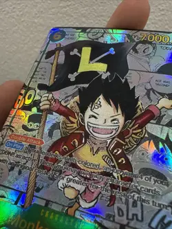 High Quality Textured Monkey D Luffy Kid Manga Op-13 English Proxy Card - Image 2