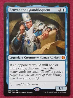 Magic The Gathering JUMPSTART BRUVAC THE GRANDILOQUENT blue card MTG - Image 1