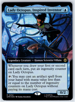 Marvel Spider-Man Lady Octopus, Inspired Inventor Extended Art Foil 252 MTG - Image 1