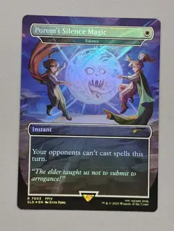 MTG x FINAL FANTASY SECRET LAIR - POROM'S SILENCE MAGIC #7003 RAINBOW FOIL - Image 1