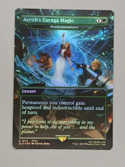 MTG x FINAL FANTASY SECRET LAIR - AERITH'S CURAGA MAGIC #1872 RAINBOW FOIL - Image 1