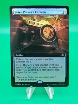 Peter Parker's Camera (Extended Art FOIL) - Marvel's Spider-Man MTG - Mint - Image 1