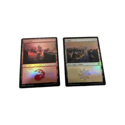 Plain #194 & Mountain #197 Foil MTG Marvel's Spider-Man NM+ (Pack Fresh) - Image 3