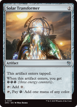 Solar Transformer (REGULAR) x1 - MTG Aetherdrift Commander DRC #137 - Image 1