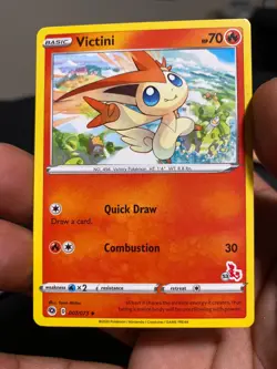 Pokemon TCG Victini 007/073 Regular Uncommon Battle Academy Stamp NM/M - Image 1
