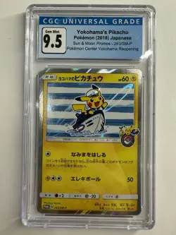 2018 POKEMON JPN SM PROMO POKEMON CENTER YOKOHAMA #283 YOKOHAMA'S PIKACHU CGC 10 - Image 1