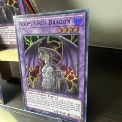 YUGIOH DOOM VIRUS DRAGON DLCS-EN055 1ST ULTRA X3 (NM) blue-gold-purple + bonus - Image 3