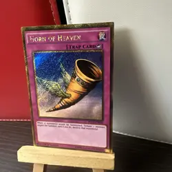Yugioh Horn of Heaven PGL3-EN034 Gold Secret Rare 1st Ed LP + BONUS HOLO - Image 1