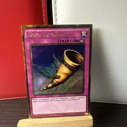 Yugioh Horn of Heaven PGL3-EN034 Gold Secret Rare 1st Ed LP + BONUS HOLO - Image 2