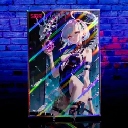 Lucy Waifu A5 Premium Card SGR Holo Framed Oversized Matte Cyberpunk Edgerunners - Image 1