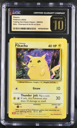 CGC PRISTINE 10 Pikachu CLC 008/034 Pokemon Card - POPULATION of 14 - GRADED - Image 1