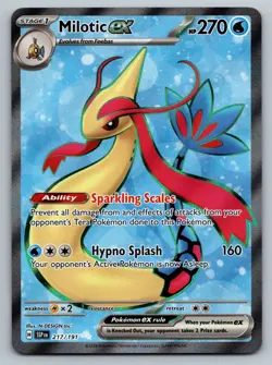 Pokemon TCG Milotic EX Ultra Rare Holo Card 217/191 Surging Sparks - Image 1