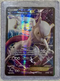 Pokemon TCG Mewtwo EX TCG Full Art Black Star Promo Card XY125 - Image 1