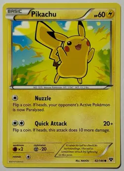 Pikachu 42/146 (LP) Regular XY Series: Base Set 2014 Pokemon Card - Image 1