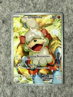 Hisuian Growlithe Pokemon Card 080/195 Holo Rare EXCELLENT CONDITION - Image 1