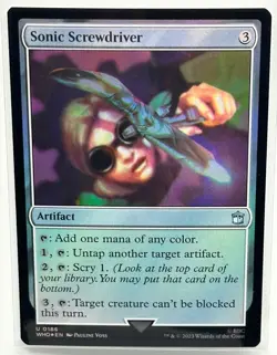 Sonic Screwdriver (0186), Doctor Who, MTG Magic the Gathering, FOIL NM - Image 1