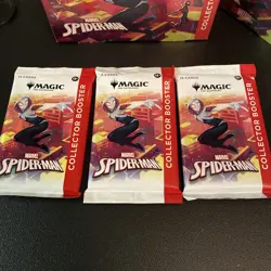 Magic The Gathering MTG Marvel Spiderman 3 SEALED Collector Booster Pack IN HAND - Image 2