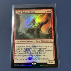 MTG MAGIC RIVALS OF IXALAN ETALI, PRIMAL STORM #100 FOIL NM Promo - Image 1