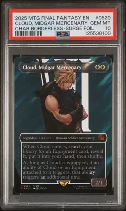 2025 PSA 10 MTG Final Fantasy Cloud Midgar Mercenary Surge Foil 0520 English - Image 1