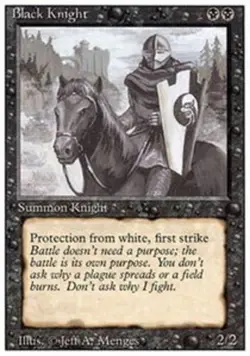 Black Knight - Revised Edition # MTG Magic The Gathering - Image 1