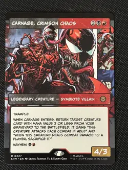 Carnage, Crimson Chaos - Extended Art SPM NM MTG - Image 1