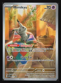 Pokemon Mimikyu SVP 075 Paldean Fates Full Art Holo Black Star Promo NM - Image 1