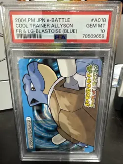 PSA 10 (Blastoise) Cool Allyson Japanese FireRed LeafGreen e Battle A018 Pokemon - Image 1