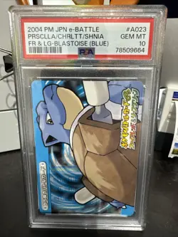 PSA 10 POKEMON e-BATTLE FIRERED LEAFGREEN A017 SWIMMER BRADEN BLASTOISE - Image 1