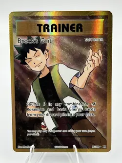 Pokemon Brock’s Grit 107/108 Full Art Trainer Supporter - XY Evolutions 2016 NM - Image 1