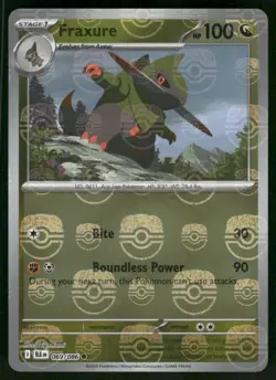 Fraxure (Poke Ball Pattern) 069/086 Common Holo NM Pokemon SV: Black Bolt - Image 1