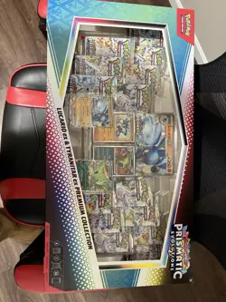 2 Pack Pokemon Prismatic Evolutions Lucario ex & Tyranitar ex Premium Collection - Image 1