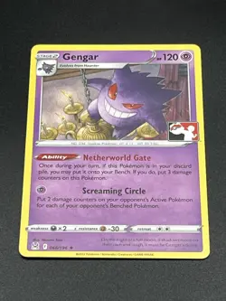 Gengar 066/196 Prize Pack Series 3 Pokemon Play! Stamp SWSH Lost Origin PTCG NM - Image 2