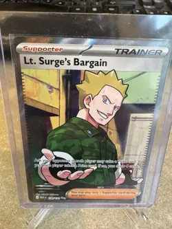 Pokemon TCG Lt. Surge's Bargain Illustration Rare #170/132 Mega Evolution NM/M - Image 1