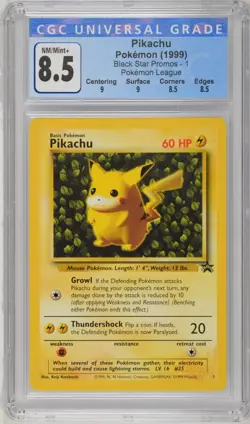 CGC 8.5 - Black Star Promos - Pikachu 1 - Promo - Pokemon - NM - Image 1