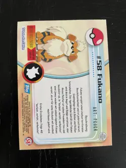 1999 Topps Chrome T.V. Fukano Foil deutsch #58 Pokemon - Image 2