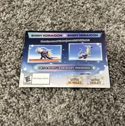 Pokemon Scarlet And Violet Serial Codes Shiny Koraidon or Miraidon UNSCRATCHED! - Image 1