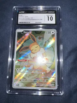 CGC 10 Eevee 173 Pokemon Center ETB Stamped Prismatic Evolutions Pokemon - Image 1