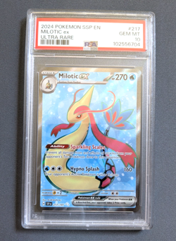 2024 Pokemon Surging Sparks Milotic ex #217 Ultra Rare tcg english - PSA 10 - Image 1
