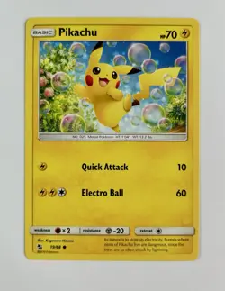 Pikachu 19/68 Common Hidden Fates Pokemon Card * Near Mint - Image 1