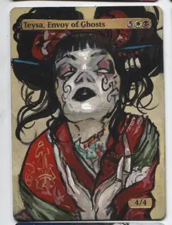 Teysa, Envoy of Ghosts MTG Altered art MAGIC Hand Painted Card Commander - Image 1