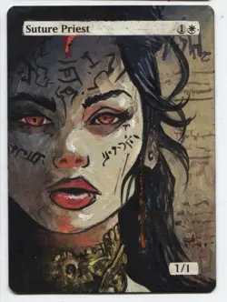 Suture Priest MTG Altered art MAGIC Hand Painted Card Commander - Image 1