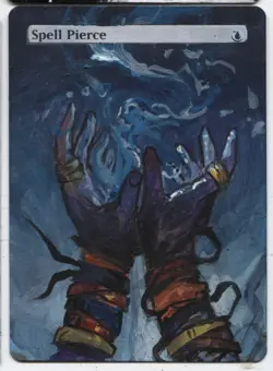 Spell Pierce MTG Altered art MAGIC Hand Painted Card Commander - Image 1