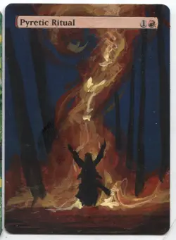 Pyretic Ritual MTG Altered art MAGIC Hand Painted Card Commander - Image 1