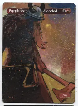 Purphoros, Bronze-Blooded MTG Altered art MAGIC Hand Painted Card Commander - Image 1