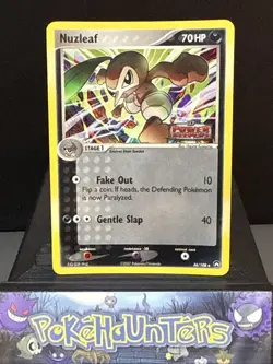Pokemon Card Nuzleaf 36/108 EX Power Keepers Stamped Reverse Holo Played - Image 1