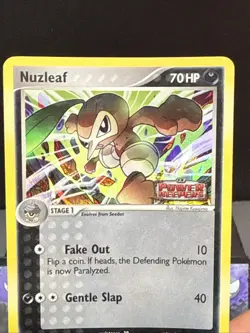 Pokemon Card Nuzleaf 36/108 EX Power Keepers Stamped Reverse Holo Played - Image 2