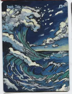 High Tide MTG Altered art MAGIC Hand Painted Card Commander - Image 1