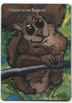 Chatter of the Squirrel MTG Altered art MAGIC Hand Painted Card Commander - Image 1